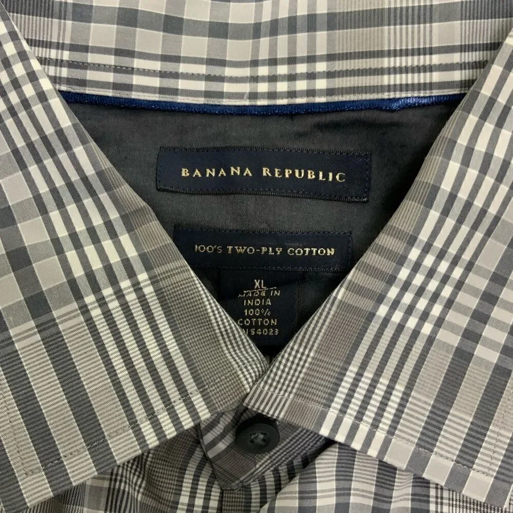 BANANA REPUBLIC mens 2 ply 100% cotton dress shirt